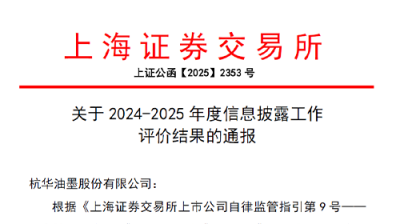 杭華股份信息披露工作喜獲上交所“A級”最高評價！